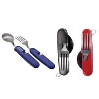 Foldable Fork and Spoon Set With Pouch